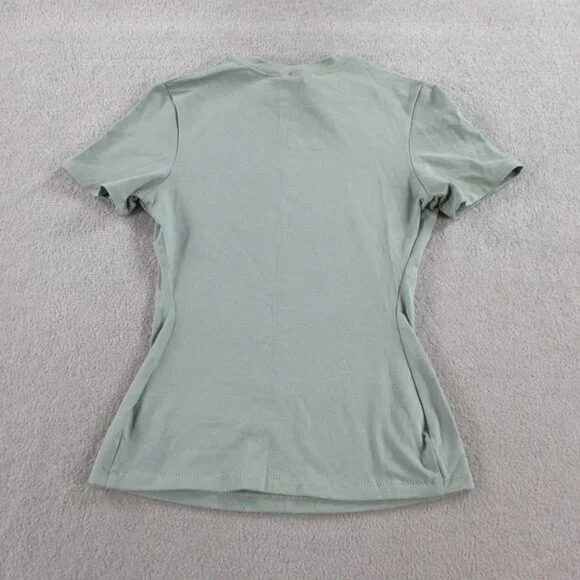 SKIMS Cotton Jersey T Shirt Womens XS Mineral Green Crewneck Tee Casual NWT NEW - Picture 3 of 9
